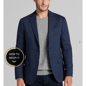 Joseph A  Banks Wool Navy Jacket